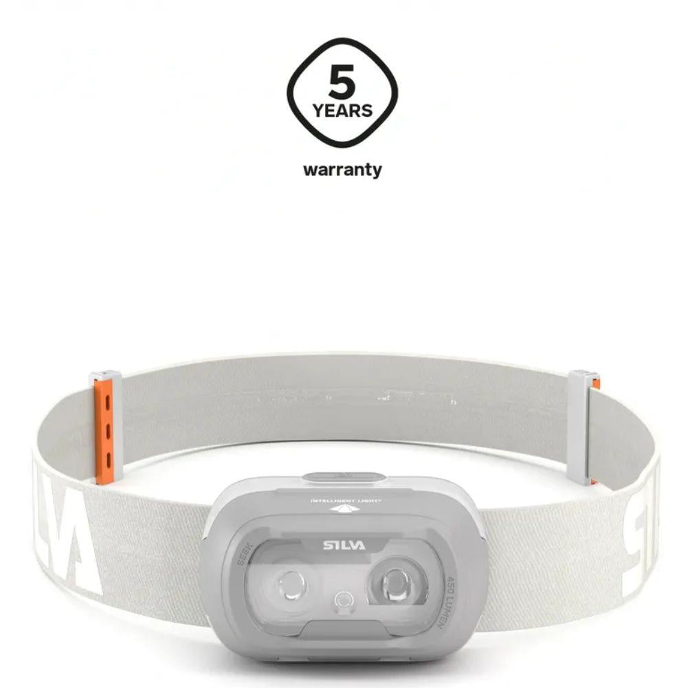 Silva Seek 450 Recharge Headtorch (Whiteout) warranty