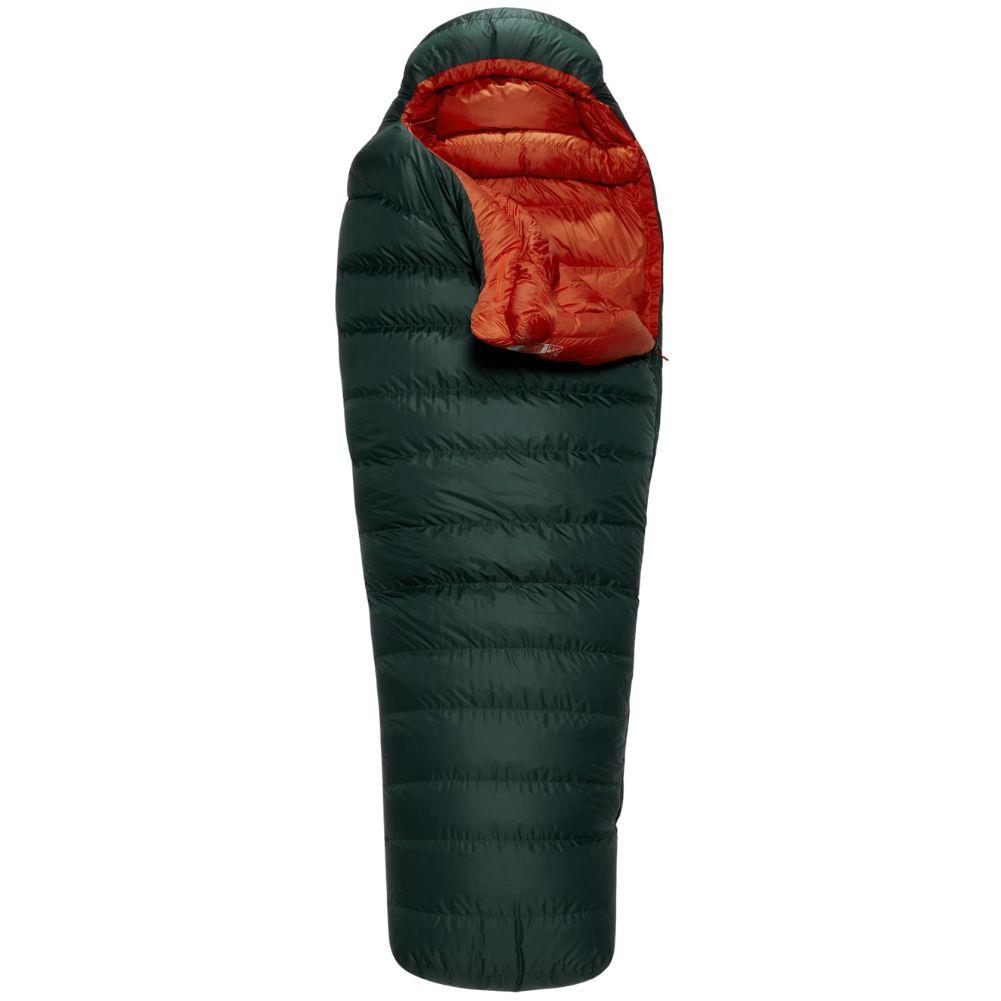 Rab Ascent 1100 Down Regular Sleeping Bag - Left Zip (Pine) slightly open