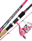 Okuma Fin Chaser "X” Series Fishing Rod Combo - 6’0”/ 183cm  (Pink)