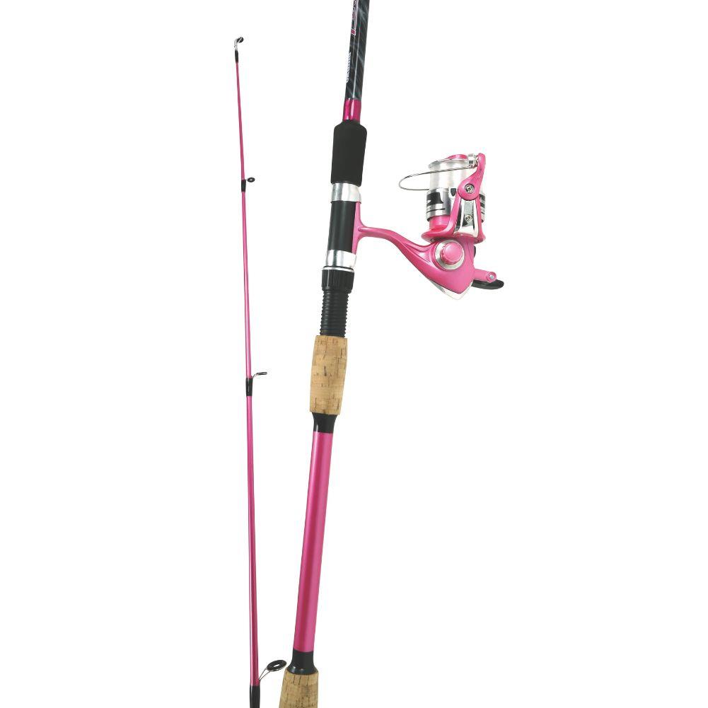 Okuma Fin Chaser "X” Series Fishing Rod Combo - 6’0”/ 183cm  (Pink) rod