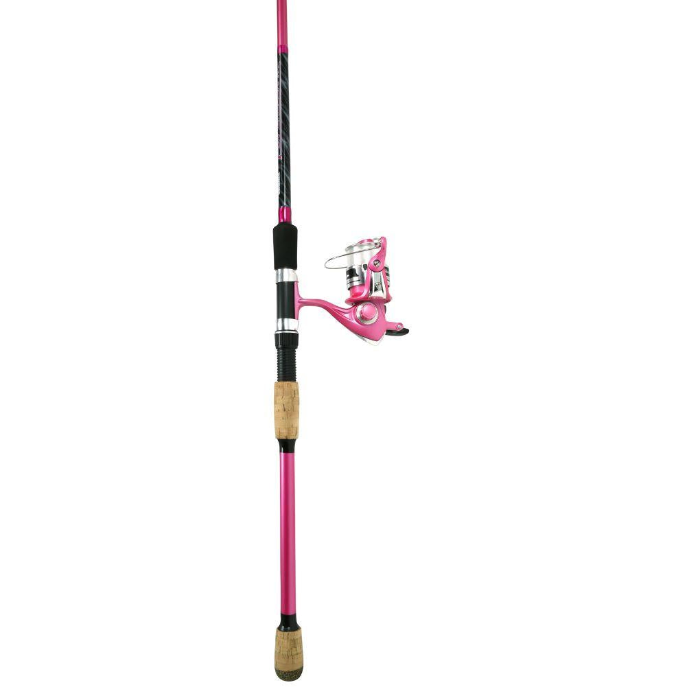 Okuma Fin Chaser "X” Series Fishing Rod Combo - 6’0”/ 183cm  (Pink) standing