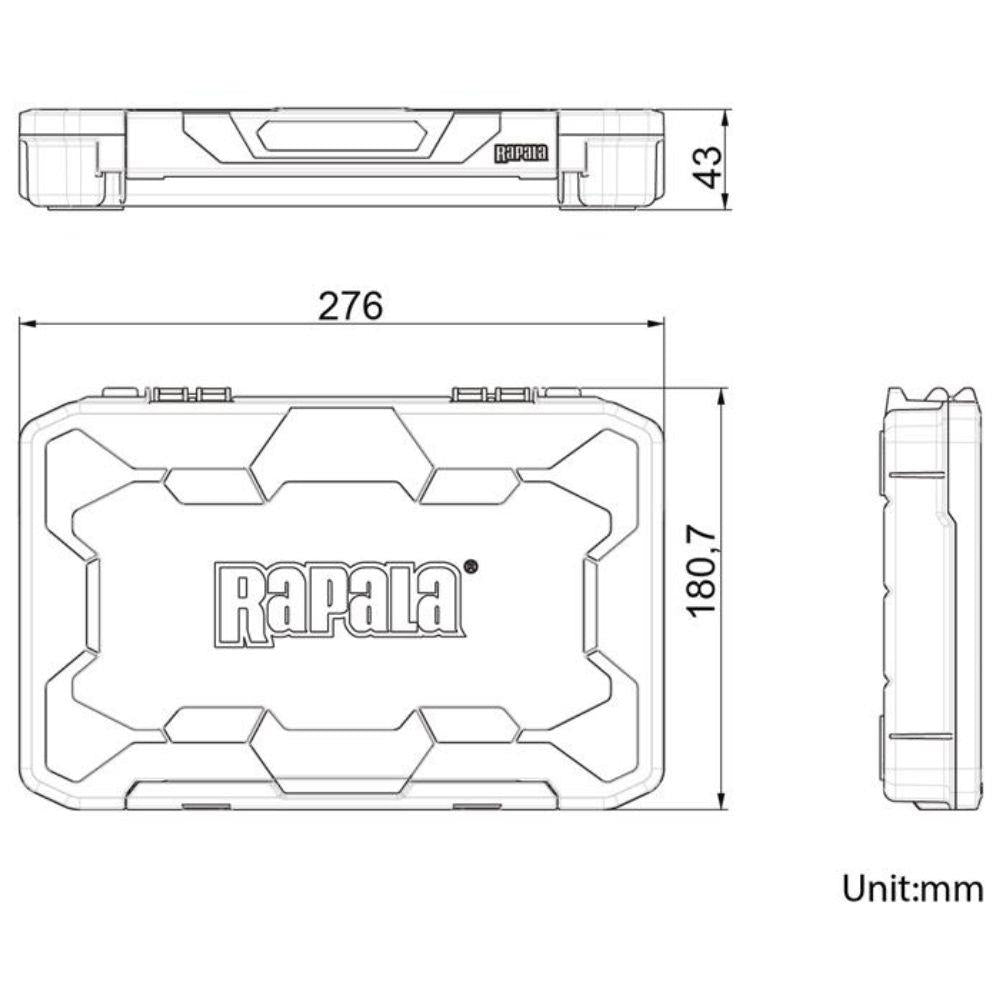 Rapala Tackle Tray 276 Open measurements