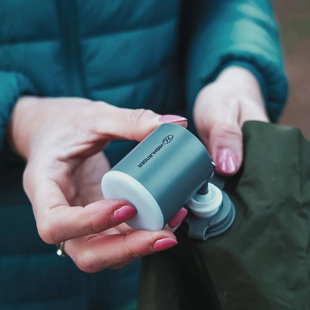Highlander Wee Banshee Micro Lightweight Air Pump With Light being used