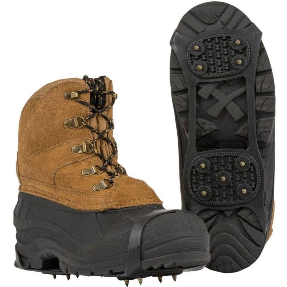 Highlander Snow + Ice Grippers on shoes