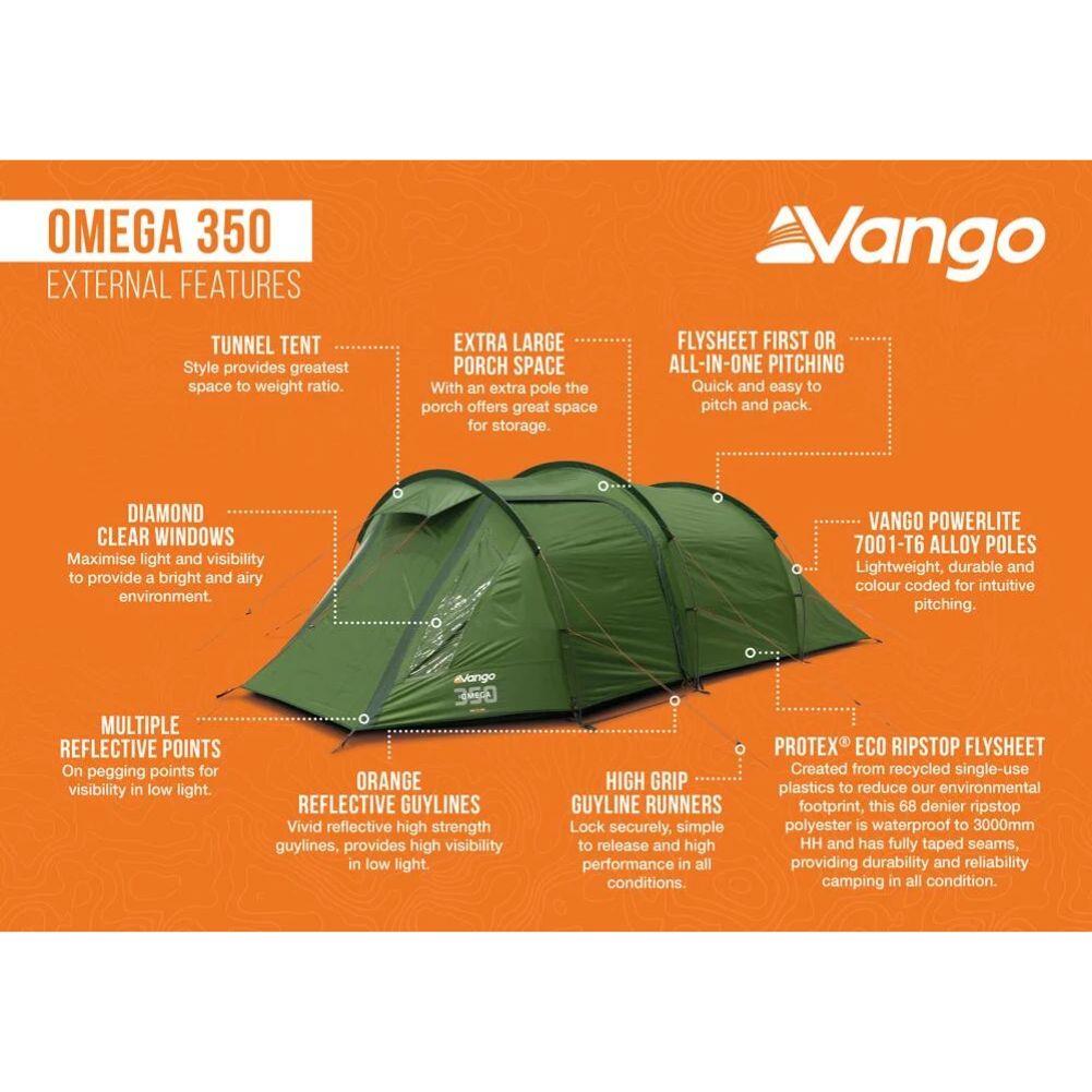Vango Omega 350 Eco Tent - 3 Man Tunnel Tent
