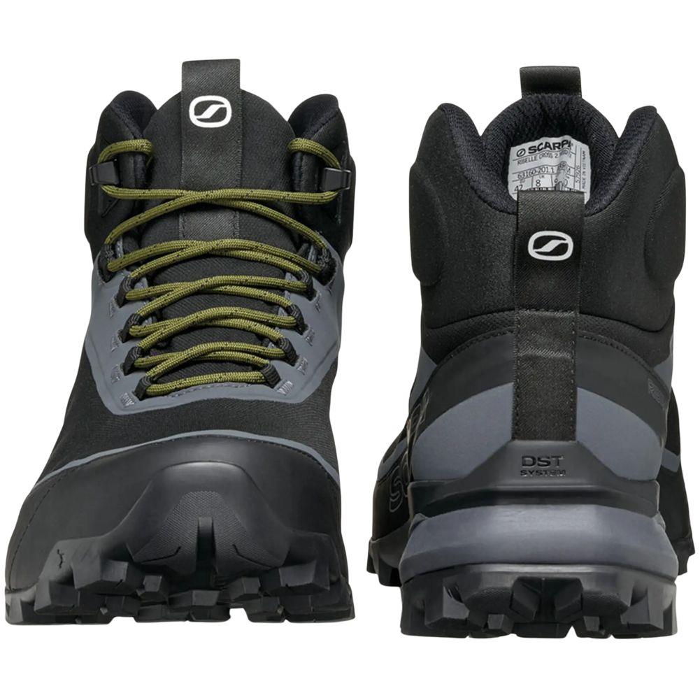 Scarpa Men's Ribelle Cross 2 Mid GTX Walking Shoes (Black/Olive) front back