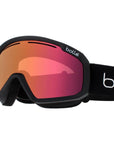 Bollé Unisex Y7 OTG Snow Sports Goggles (Matte Black/Volt Ruby) - Cat 2