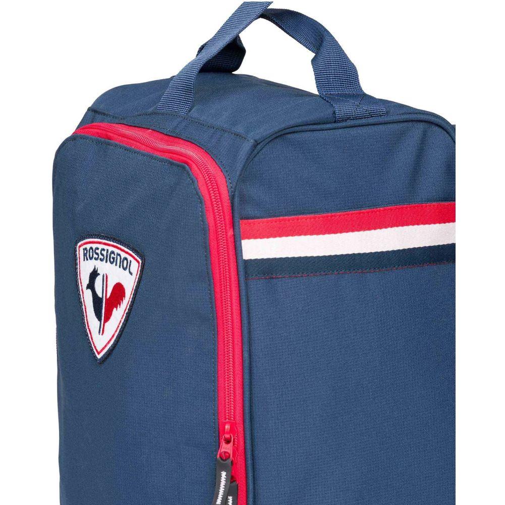Rossignol Unisex's Strato Boot Bag (Dark Blue/Red Strip) zipper red