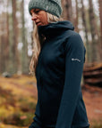 Montane Women's Fury Hooded Fleece Jacket (Eclipse Blue) woods