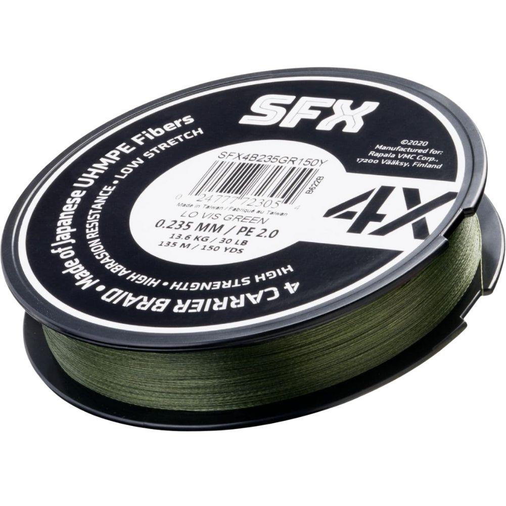 Sufix X4 300m Braided Fishing Line 330m (Low Vis Green) wheel