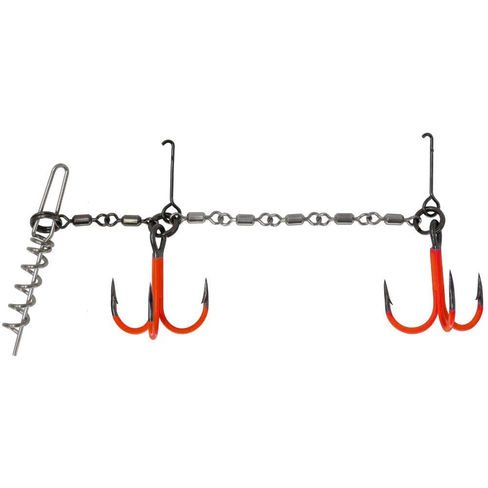 VMC Double Pike Chain Treble Hook (UV Orange)