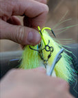 VMC 4551 UV Assorted Round Strong 3/0 Treble Hook x4 yellow