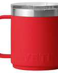 Yeti Rambler 10 oz (295 ml) Stackable Ceramic Lining Mug (Rescue Red) back