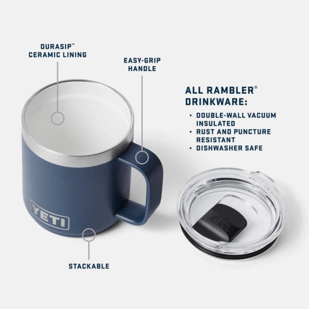 Yeti Rambler 10 oz (295 ml) Stackable Ceramic Lining Mug (Rescue Red)