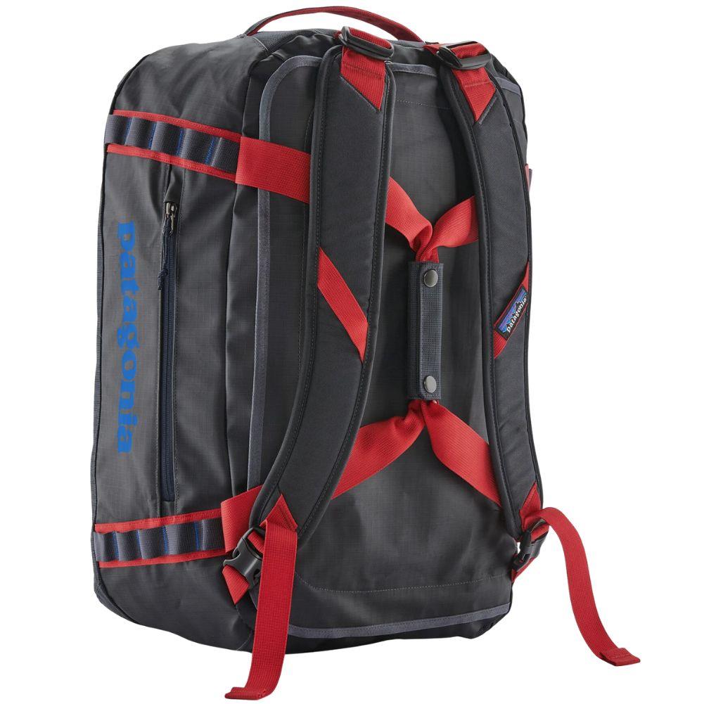 Patagonia Black Hole Duffel 40L (Smolder Blue w/Amanita Red) straps