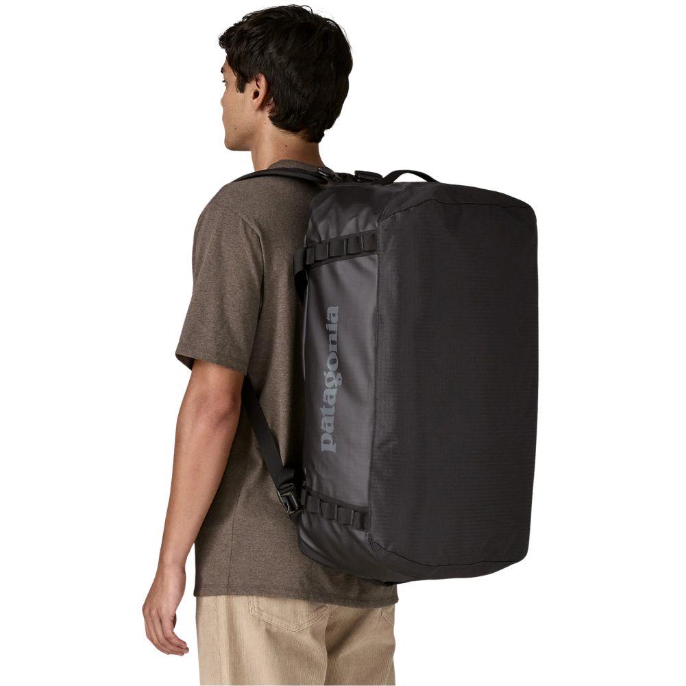 Patagonia Black Hole 55L Duffel Bag (Black w/Black) on back