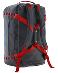 Patagonia Black Hole 55L Duffel Bag (Smolder Blue w/Amanita Red)  standing