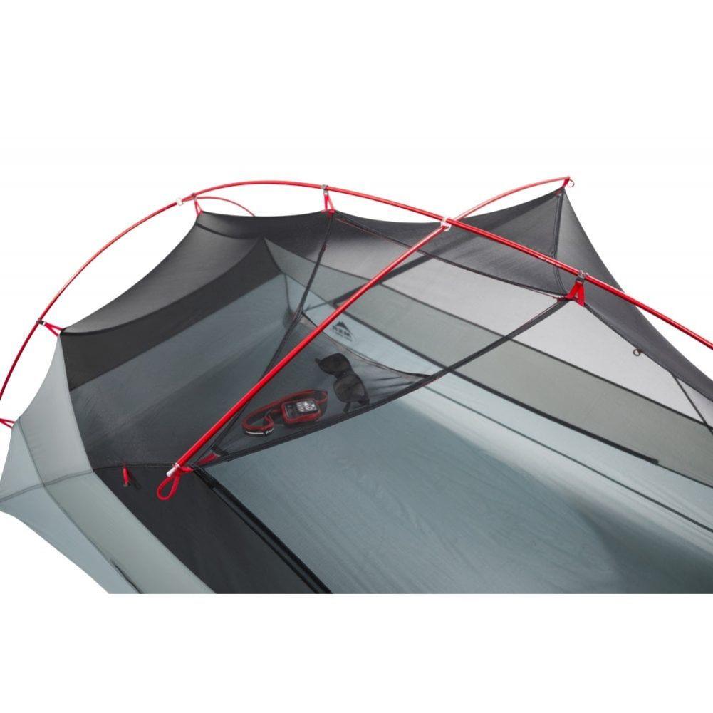 MSR  Hubba Hubba LT 2-Person Backpacking Tent (Green) red rods