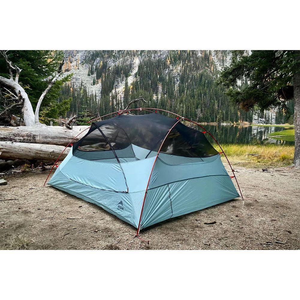 MSR  Hubba Hubba LT 3-Person Backpacking Tent (Green) forest