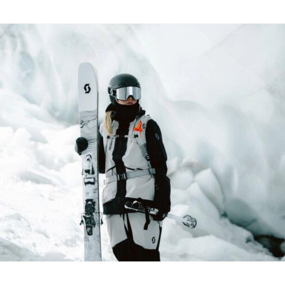 Scott Shield Snow Sports Goggles (Black/White / AMP Aurora Green Chrome S1) snoo