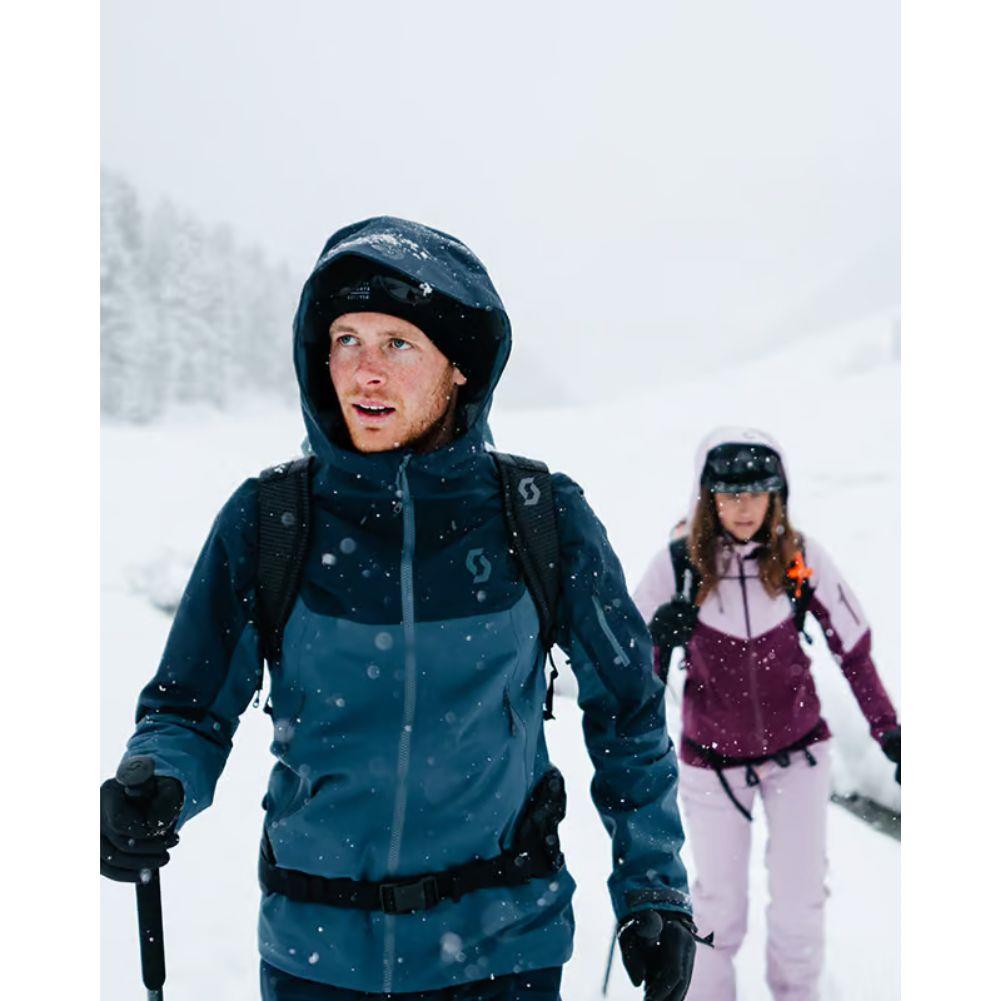 SCOTT Men's Explorair 3 Layer Snow Sports Jacket (Frozen Blue/Black ...