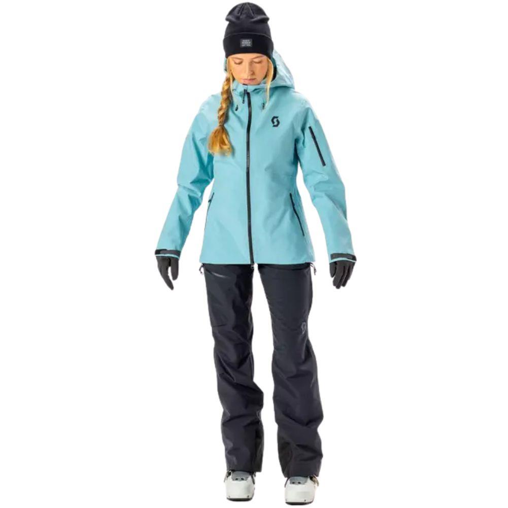 SCOTT Women's Explorair 3 Layer Jacket (Douglas Green/Evening Grey) full body