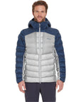 Rab Men's Cirrus Ultra Insulated Hooded Jacket (Tempest Blue/Light Zinc) man