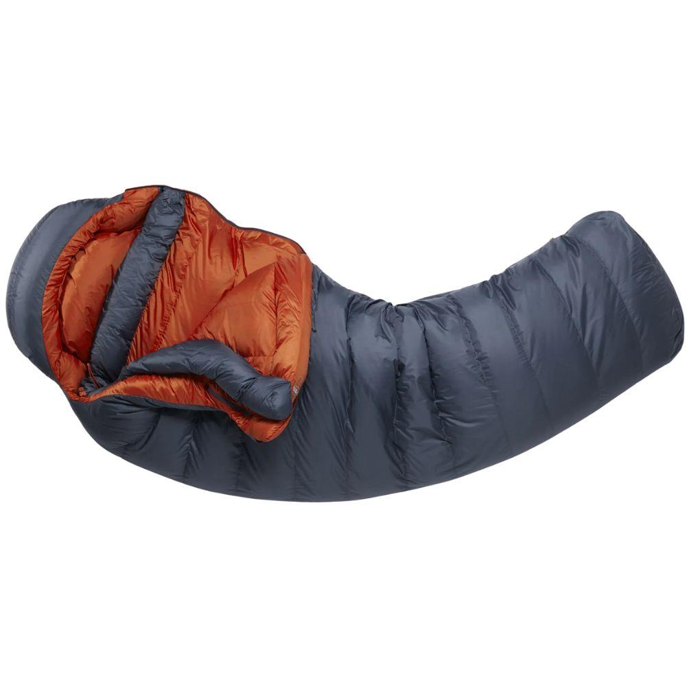 Rab Women's Ascent 1100 Down Sleeping Bag Left Zip - Regular (Bering Sea) curl
