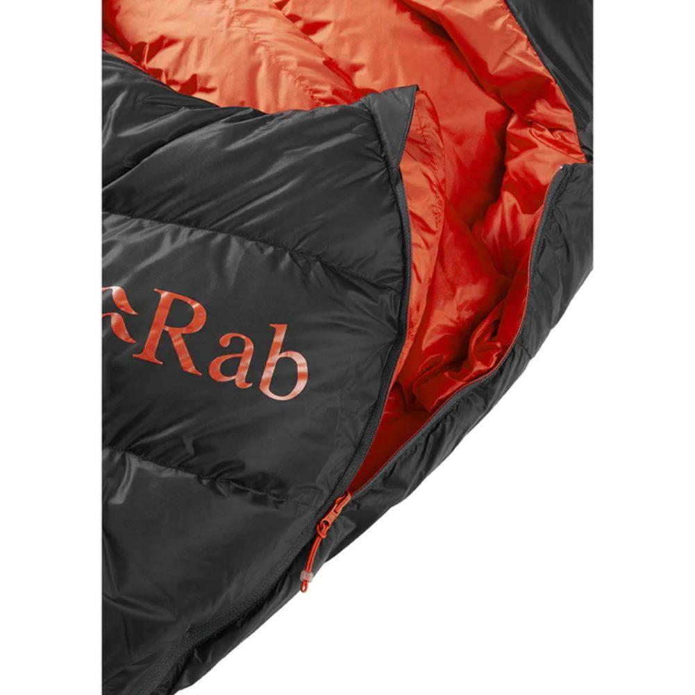 Rab Neutrino Pro 700 Left Zip Down Sleeping Bag (-15C) - Long (Granite) zipper