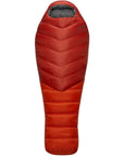Rab Alpine 600 Down Left Zip Sleeping Bag - Regular (Red Clay)