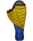Rab Neutrino 400 Down Left Zip Sleeping Bag - Regular Wide (Nightfall Blue) open