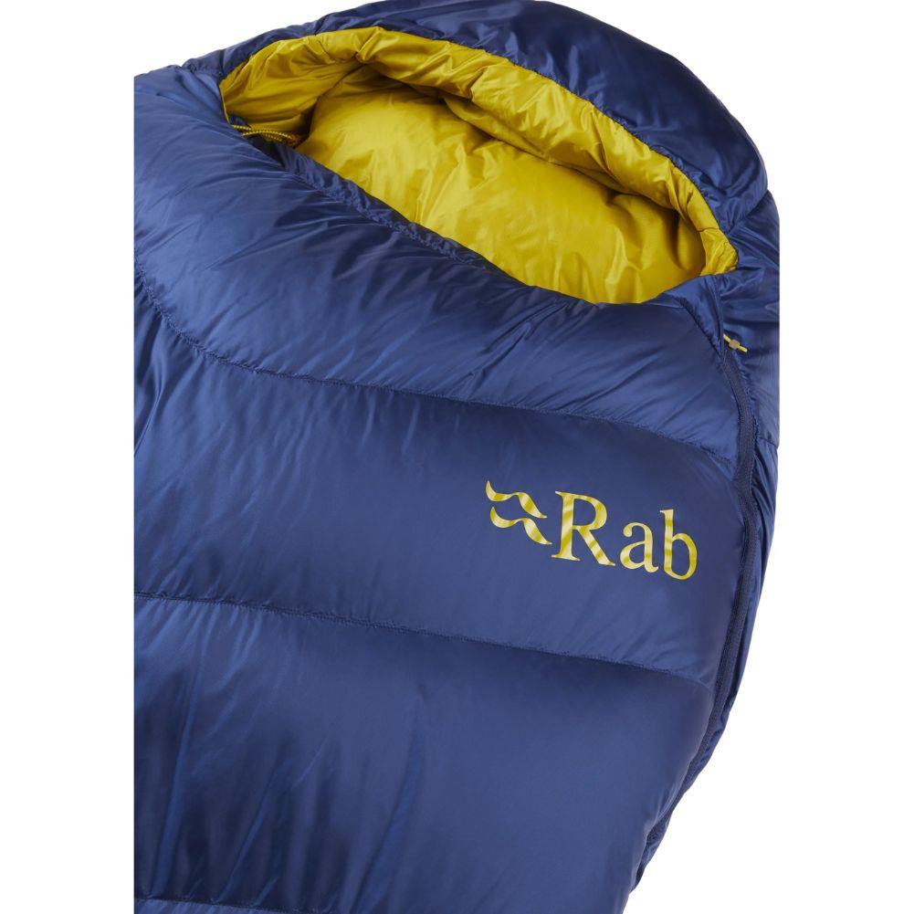 Rab Neutrino 400 Down Left Zip Sleeping Bag - Regular Wide (Nightfall Blue) logo