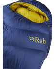 Rab Neutrino 400 Down Left Zip Sleeping Bag - Regular Wide (Nightfall Blue) logo
