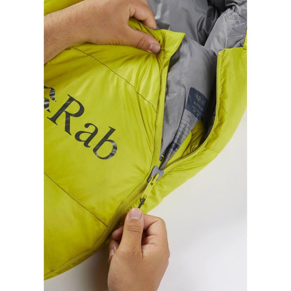 Rab Alpine 800 Down Left Zip Sleeping Bag - Regular (Zest)