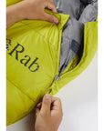 Rab Alpine 800 Down Left Zip Sleeping Bag - Regular (Zest)
