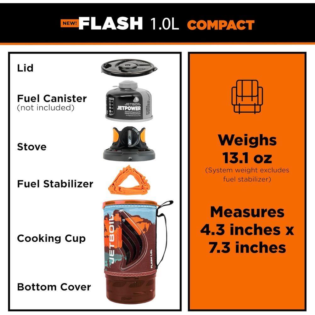 Jetboil Flash 1.0L Fast Boil System (Carbon) weight