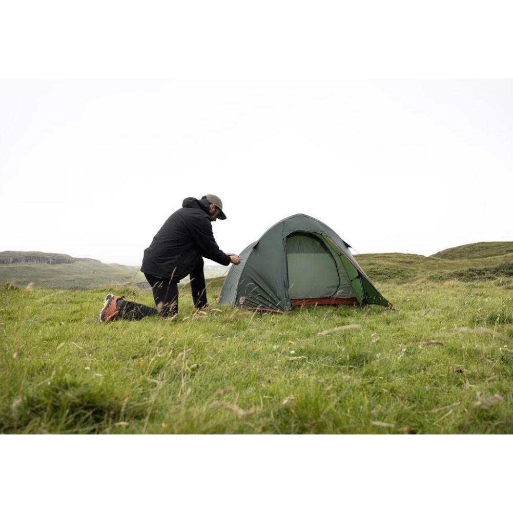 Vango F10 Xenon UL 2 2-Person Lightweight Tent (2026) (Alpine Green) setting up