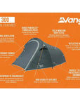 Vango Soul 300 Tent - 3 Man Tent (Peridot Green) (2025) info