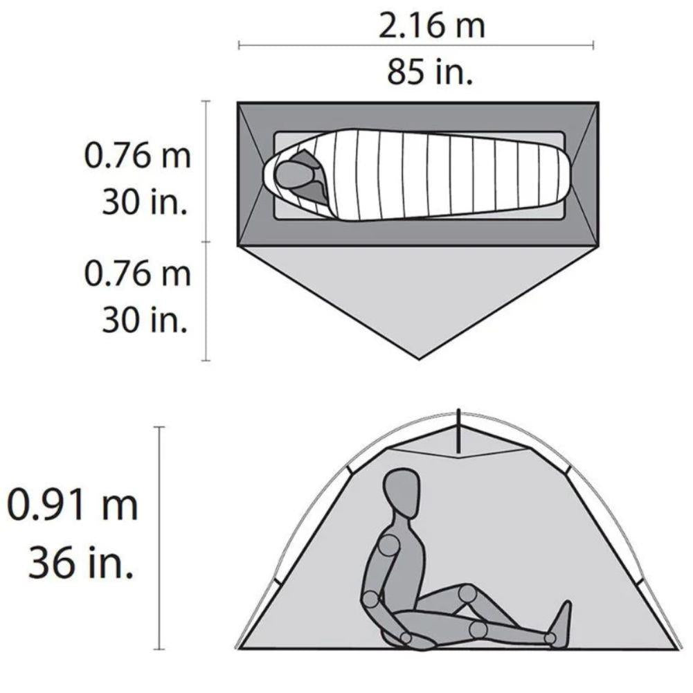 MSR Hubba NX Solo Backpacking Tent - 1 Person Tent (Grey)