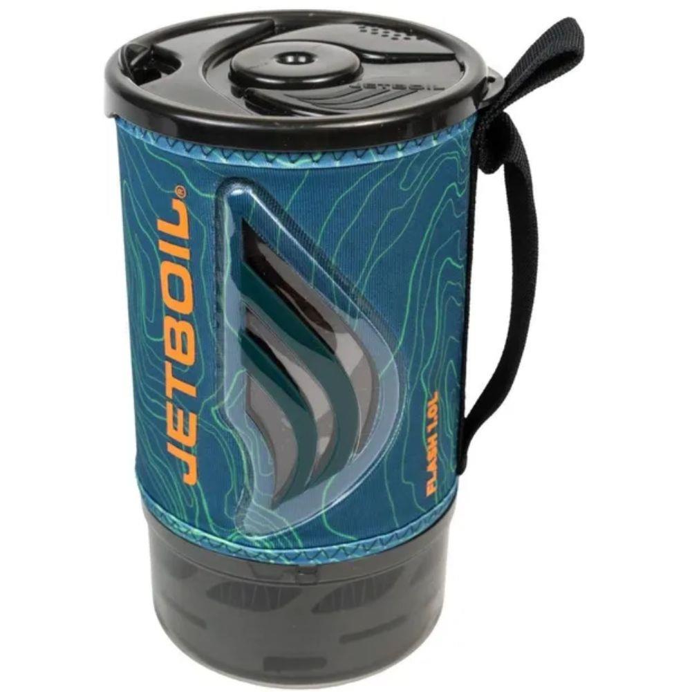 Jetboil Flash 1.0L Fast Boil System (Ocean Topo) angle