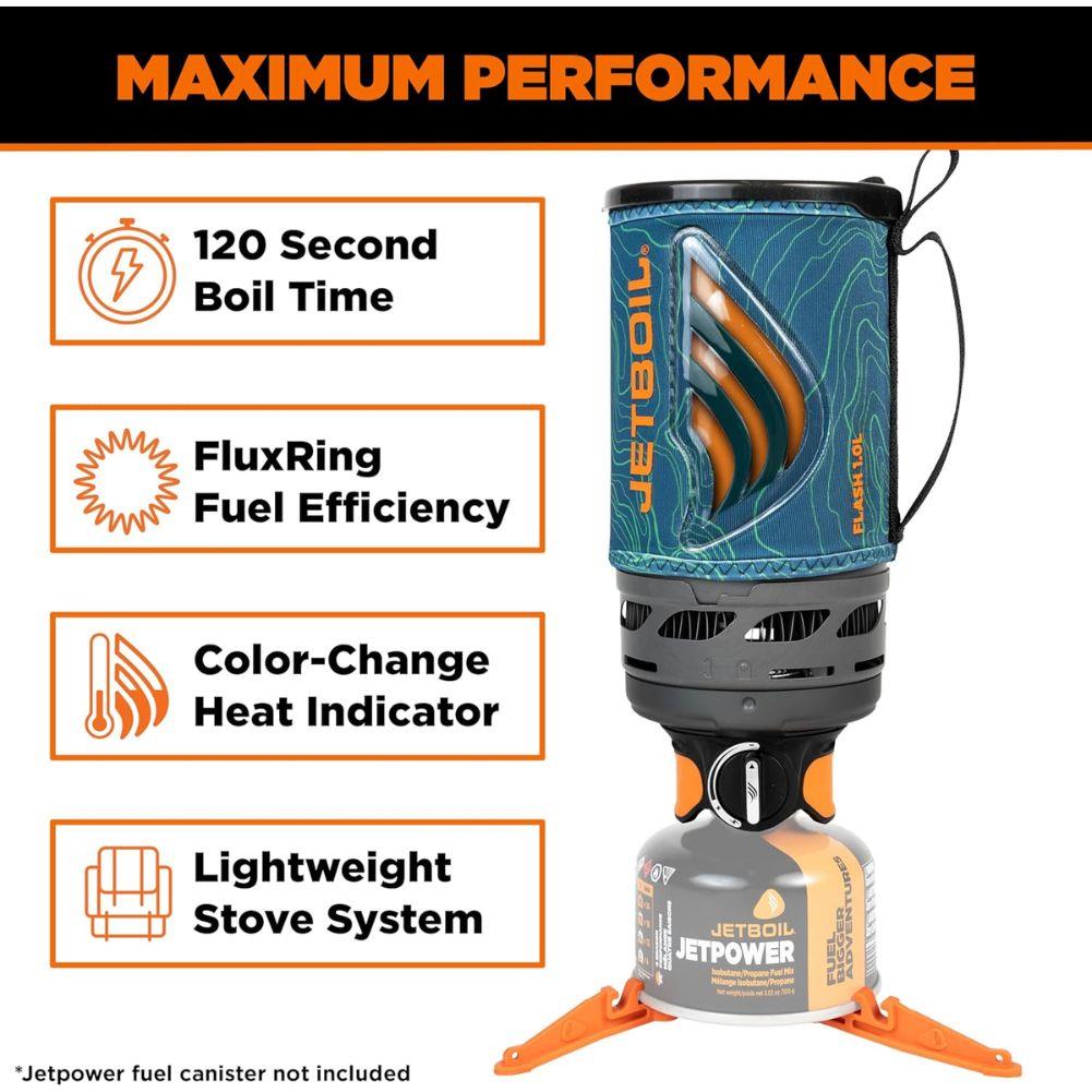 Jetboil Flash 1.0L Fast Boil System (Ocean Topo) time