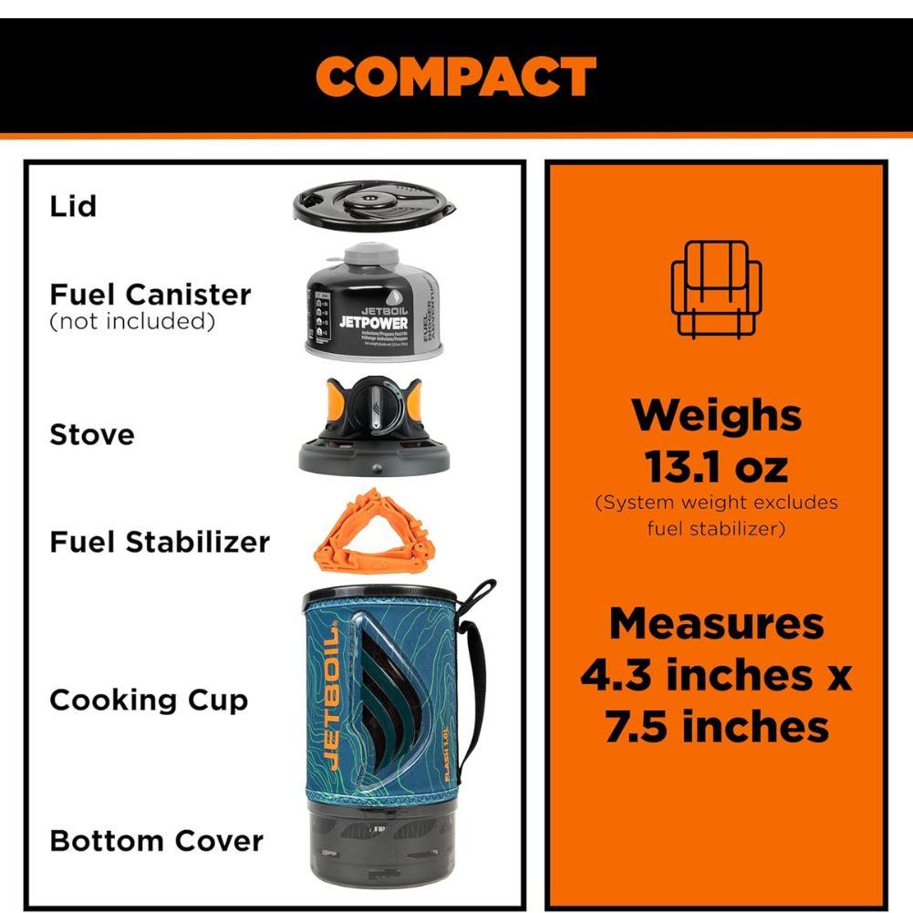 Jetboil Flash 1.0L Fast Boil System (Ocean Topo)