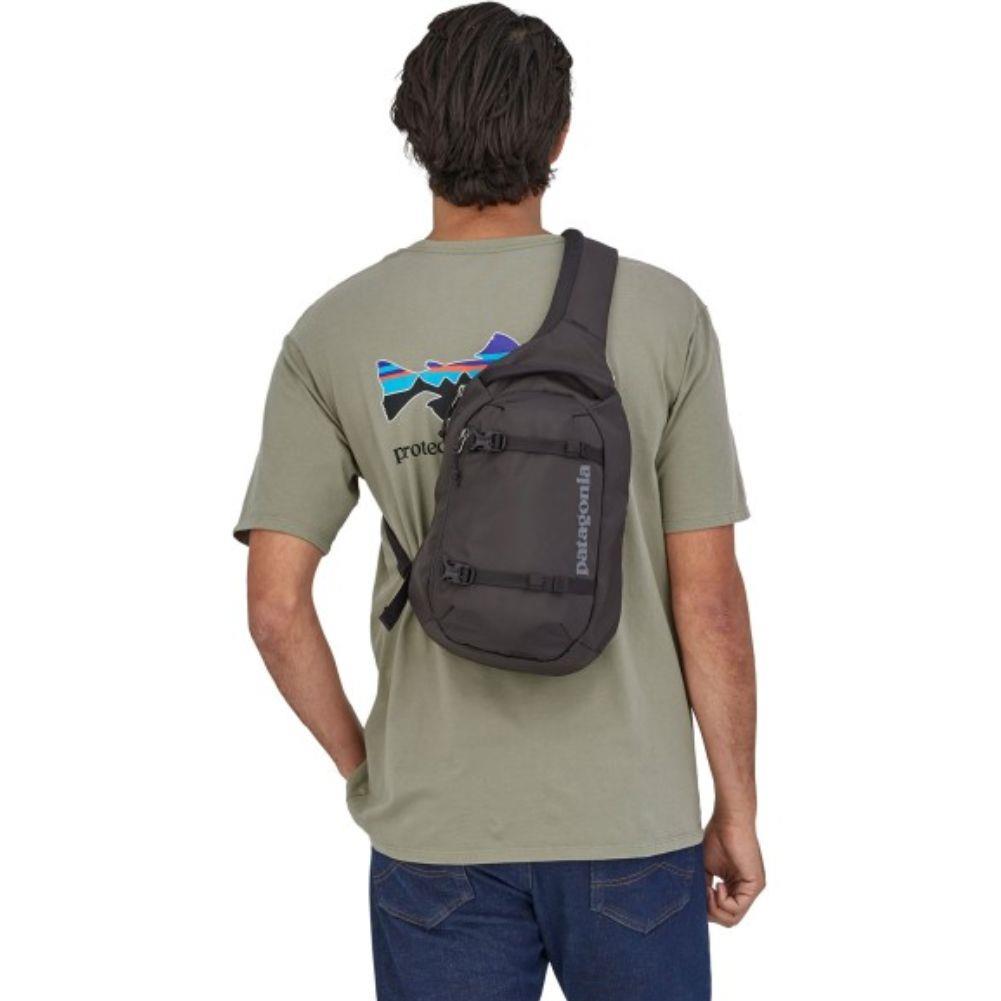 Patagonia Atom Sling Bag 8L (Black) on back