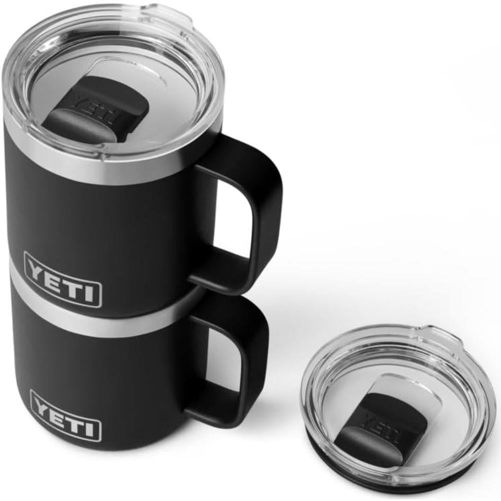 Yeti Rambler 10 oz (295 ml) Stackable Ceramic Lining Mug (Black) stacked