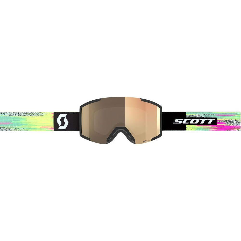 SCOTT Shield Light Sensitive Snow Sports Goggle (Black/Neon Yellow/AMP LS Bronze Chrome S1-3) front