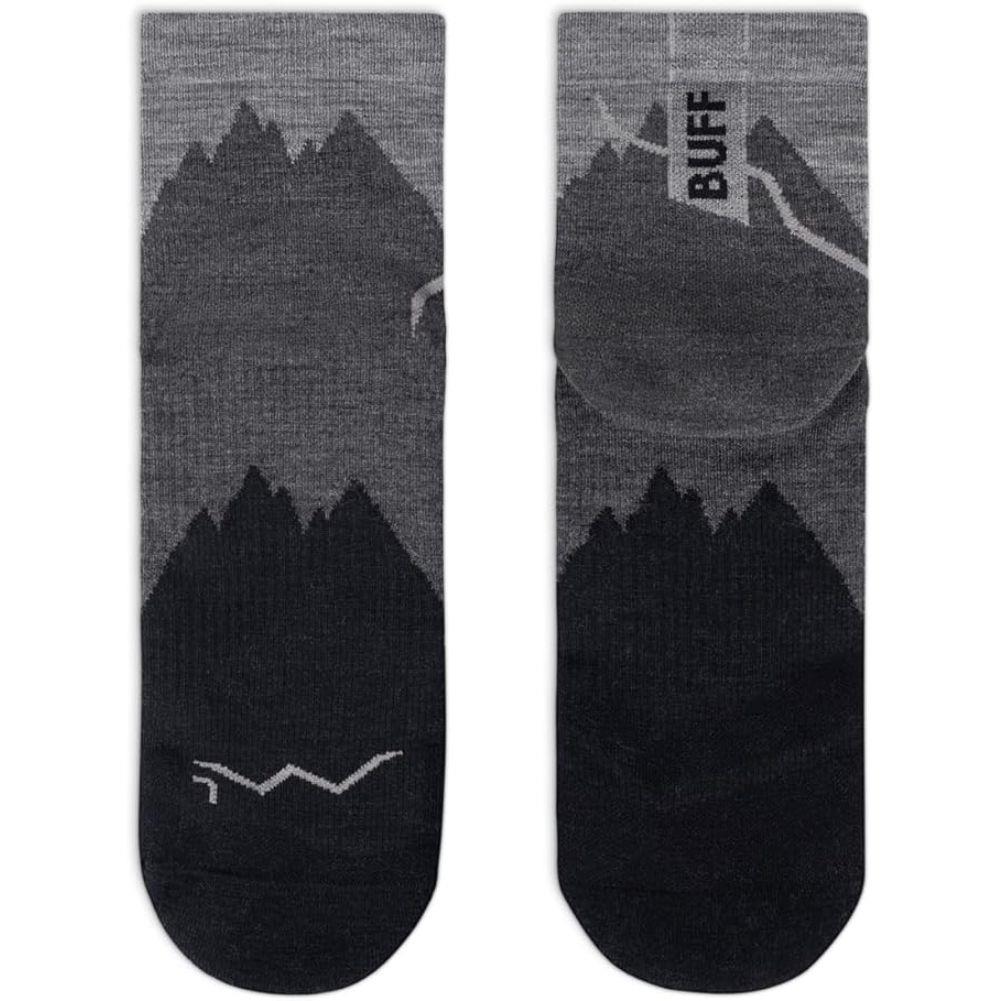 Buff LW Merino Wool Quarter Socks (Black) long
