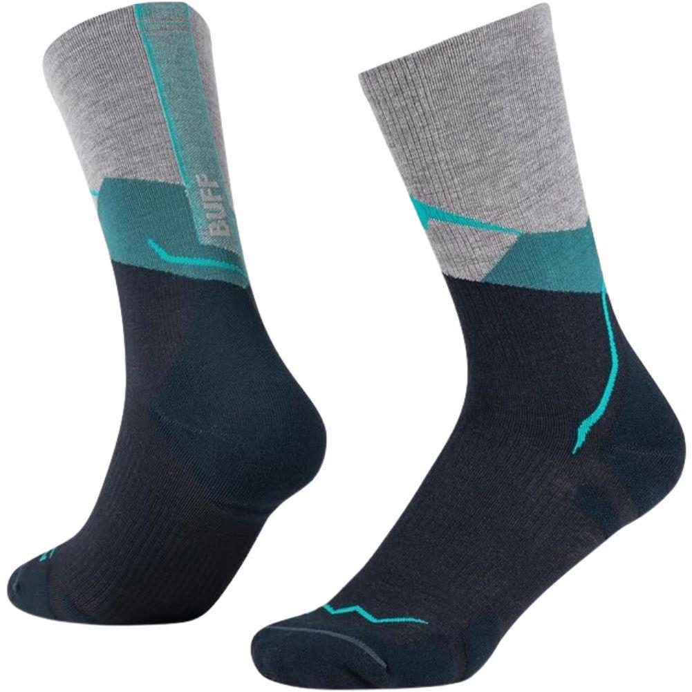 Buff LW Merino Wool Crew Socks (Teal)