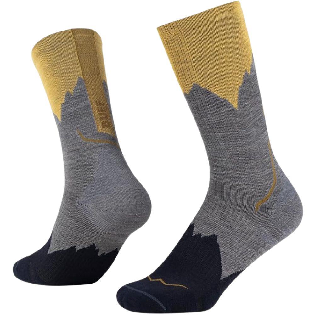 Buff LW Merino Wool Crew Socks (Grey)