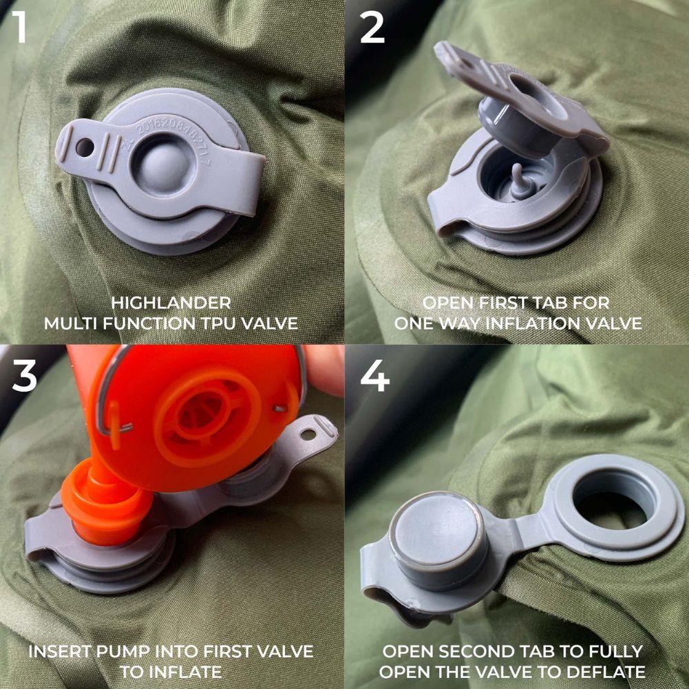 Highlander Nap-Pak Arctic R11 Inflatable Sleeping Mat (Deep Blue) cap