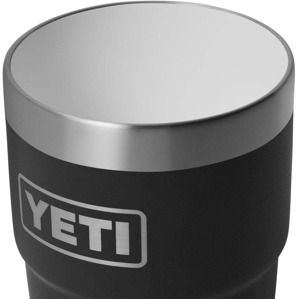 Yeti 8 oz (236 ml) Stackable Cup With DuraSip Ceramic Lining (Black) angle top